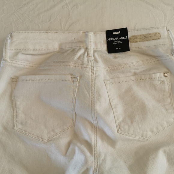 Mavi White Ankle Adriana Jeans Size 26 - Picture 5 of 14